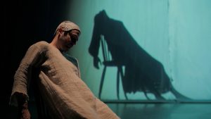 Ezra Dickinson performing in Psychic Radio Star, Danielle Blackwell Assistant Director